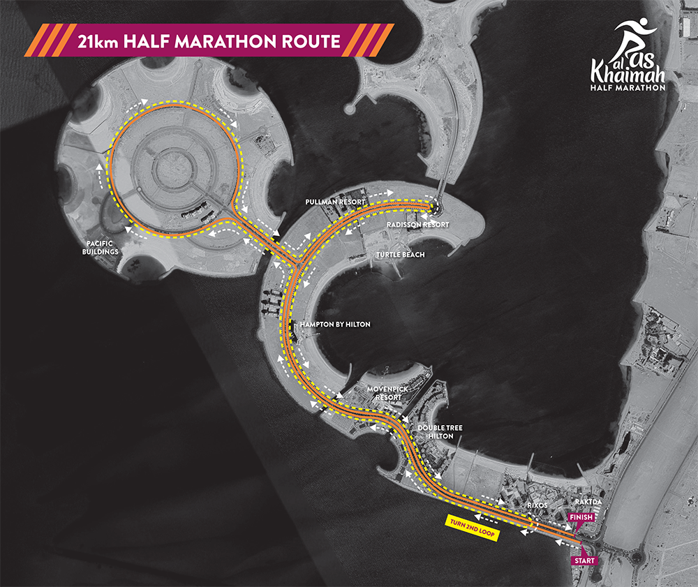 RAK Half Marathon 2026_21km Route