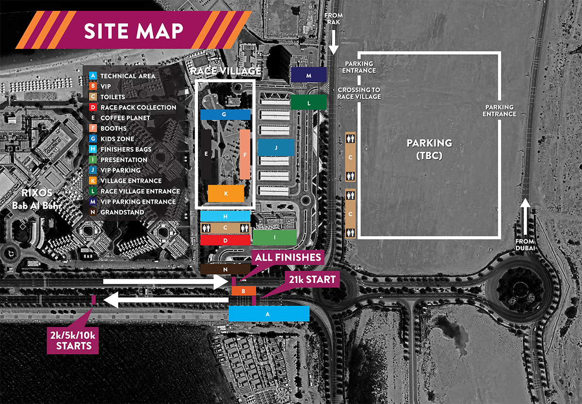 RAK Half Marathon 2026_Site Map